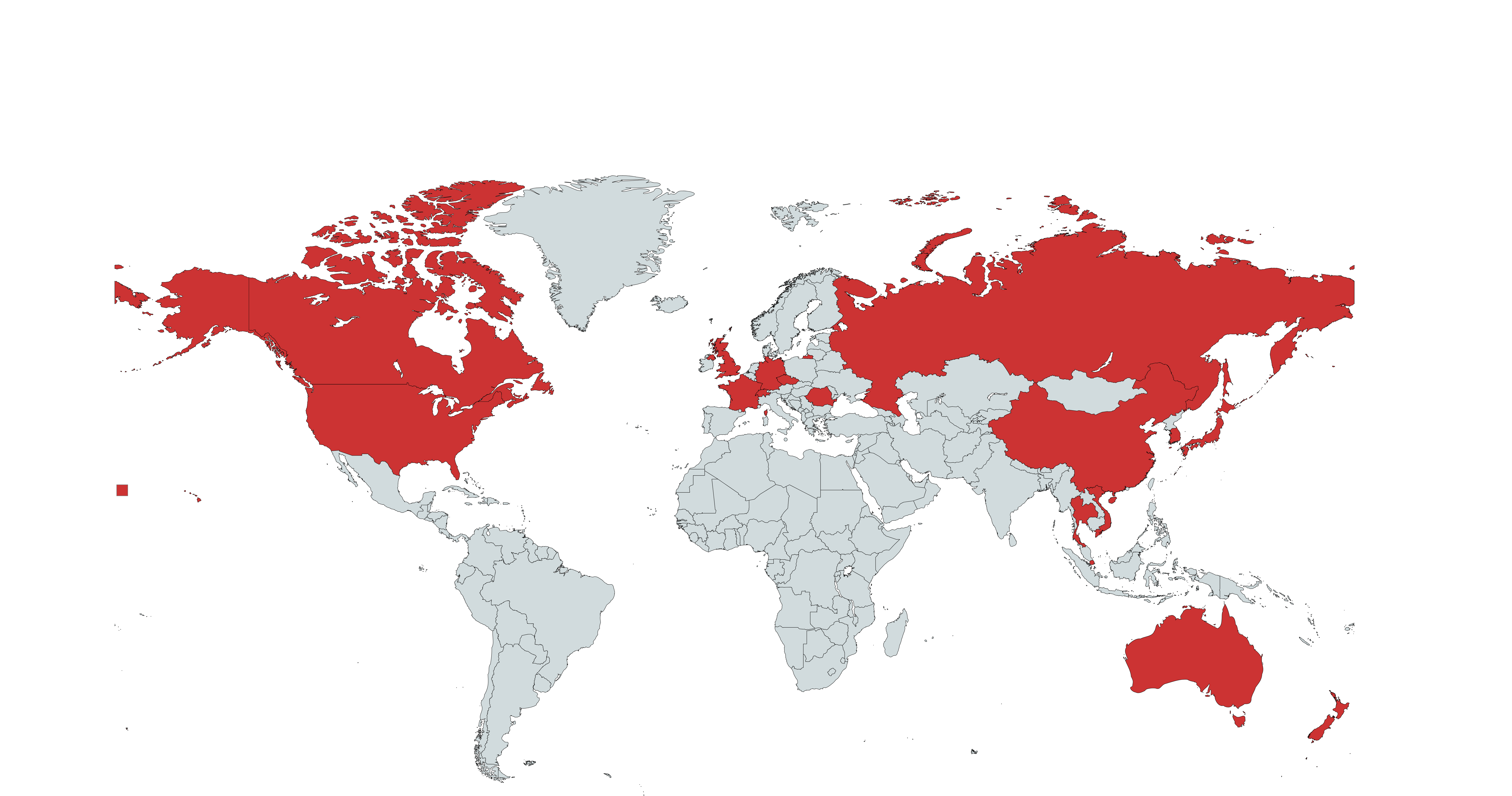 World Map showing Kiều Bào presence