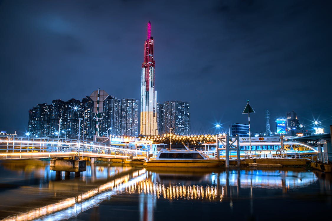 Ho Chi Minh City nighttime skyline